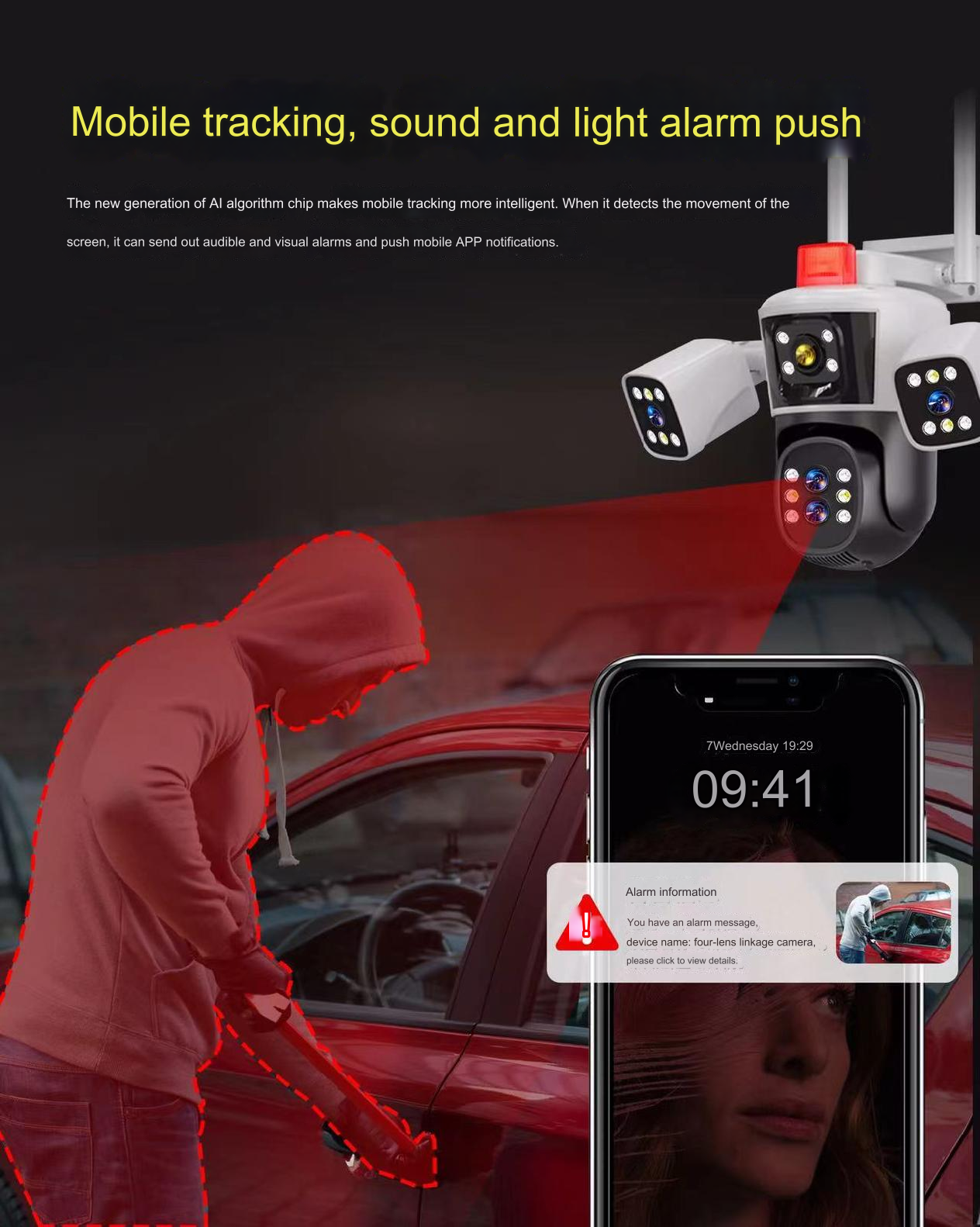 Al Smart Monitor for expelling thieves